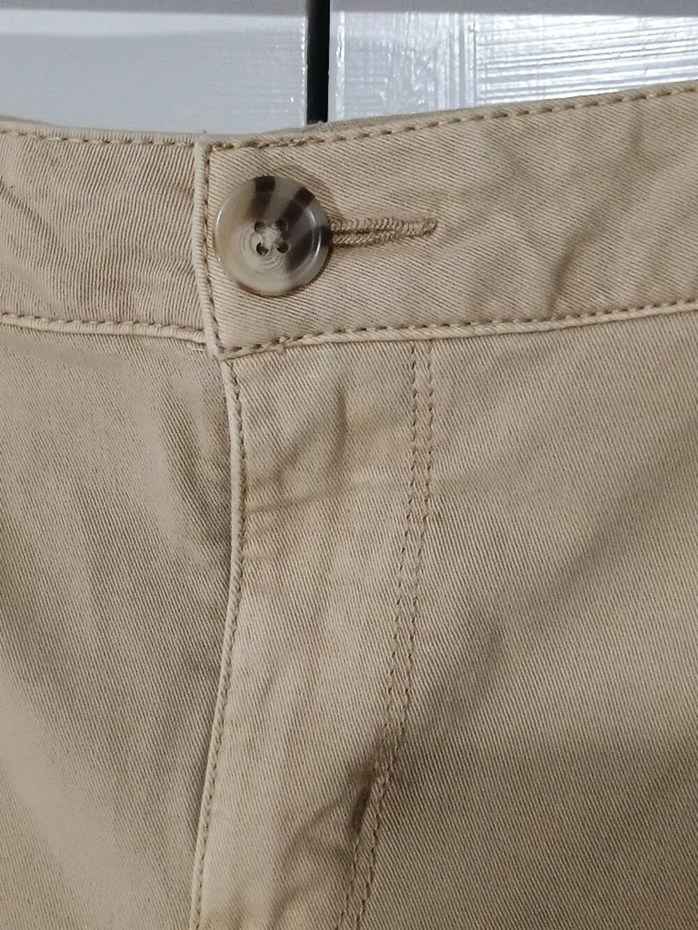 SO Goods For Life Juniors Khaki Chino Shorts Size 17 Low Rise Stretch Cotton Lyo